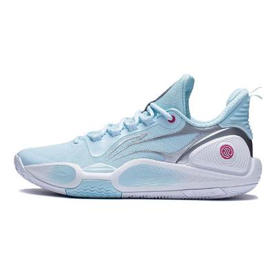 נעלי כדורסל Li Ning Speed 9 עם ריפוד, עמידות להחלקה ושחיקה, החזר אנרגיה, גפה נמוכה, לגברים, כחול-כסף ABPT001-6