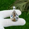 Natural Ocean Jasper Gemstone Jewelry 925 Sterling Silver Pendant For Women