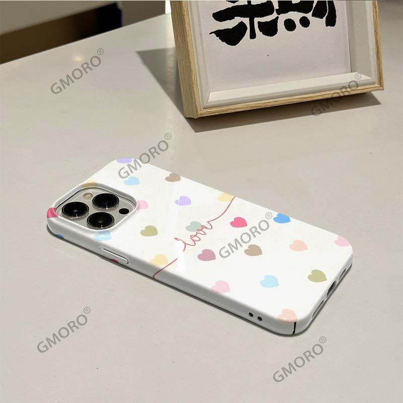 Amazon Hot-selling Color Love Applies To Apple 16pm Sweet Sense Mobile Phone Case iPhone17 Film Anti-drop Case