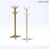 1Pcs Mini Vintage Floor Standing Coat Rack 1:12 Scale Miniature Storage Rack Dollhouse Room Decoration Toys Accessories Gifts
