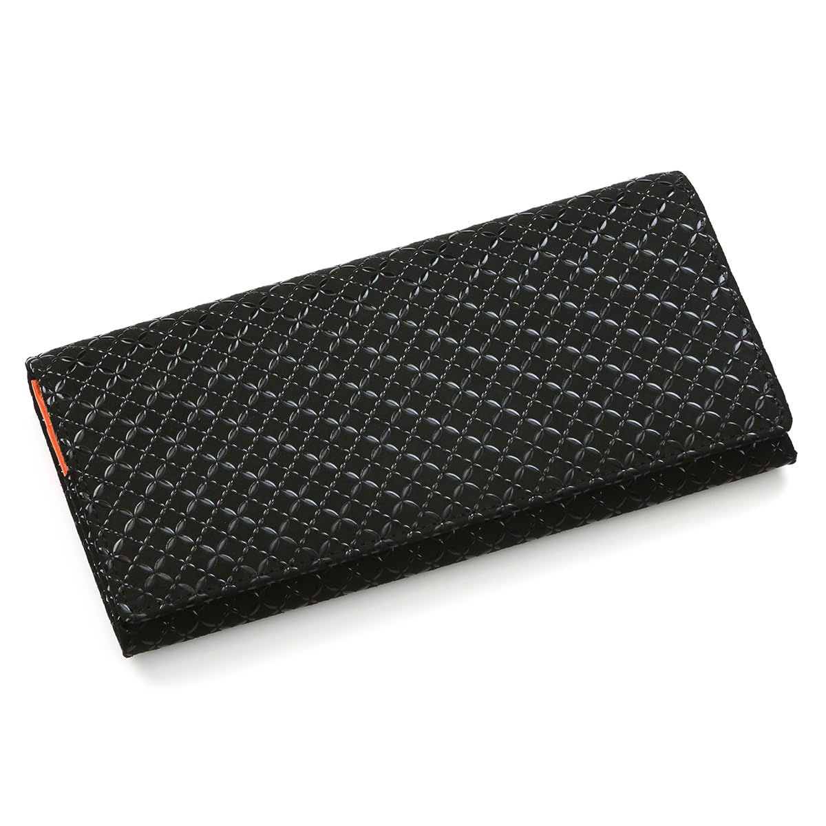 

Кошелек оригинального бренда HISOCA Hisoka Традиционное ремесло Koshu Inden Оленья кожа Лакированный Черный с черным лаком и узором Shippo [Inden-ya]