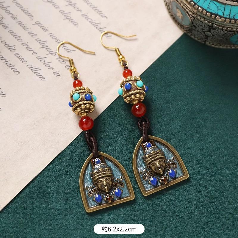 

Оригинальный дизайн непальские серьги ретро тибетские плетеные длинные серьги с бахромой в экзотическом стиле нишевые женские