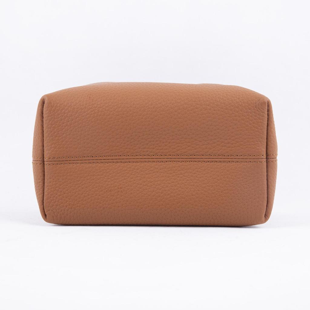 Handmade Cowhide Makeup & Toiletry Bag - Large Capacity, Portable Lipstick Storage