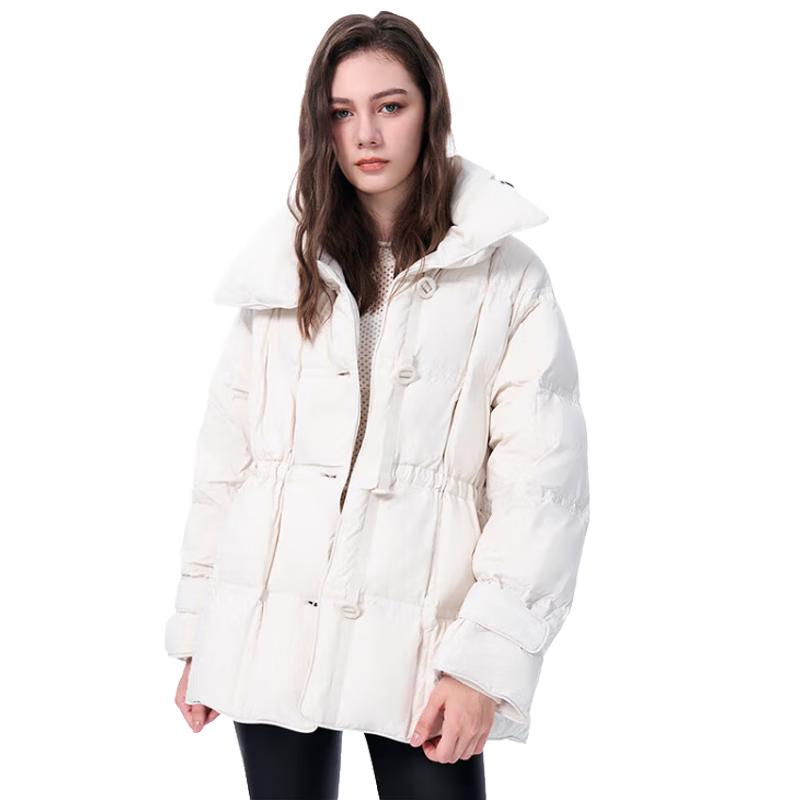 Jinyujie Women's Short Lapel Down Jacket
