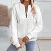 Women's Fashion Long Sleeve Solid Color Casual Collar Zipper Long Sleeve Sweatshirt