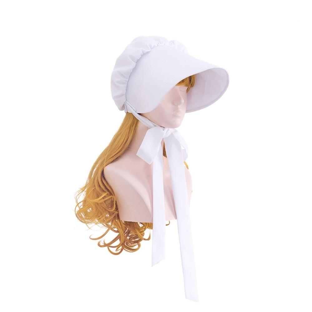 Cosplay Half Apron White Lolita Bonnet Hat Creative Maid Apron Hat Set Restaurant Work Chef Waiter