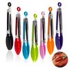 Anti-slip Kitchen Tongs BBQ Stainless Steel Silicone Tip Salad Bread Serving Tool Non-Stick Kitchen Barbecue Food Clamp