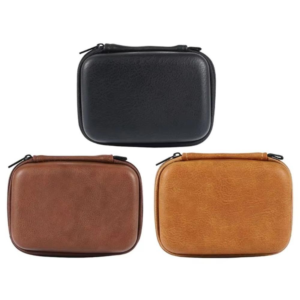 Anti-collision Charger Protective Cover PU Leather Earphone Storage Bag USB Data Cable Organizer