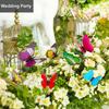 Butterfly Decorations, 50 Pcs Butterfly Stakes PVC Waterproof Decorative Colorfuli Garden Stakes