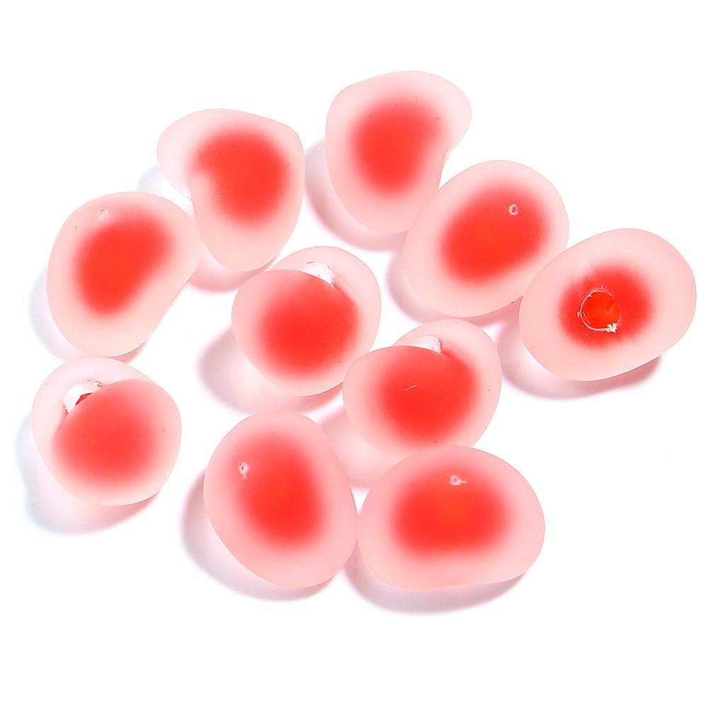 10pcs Acrylic Frosted Heart Beads Multicolor Love Heart Charms Beads For DIY Jewelry Making Bracelets Pendants Earrings Findings