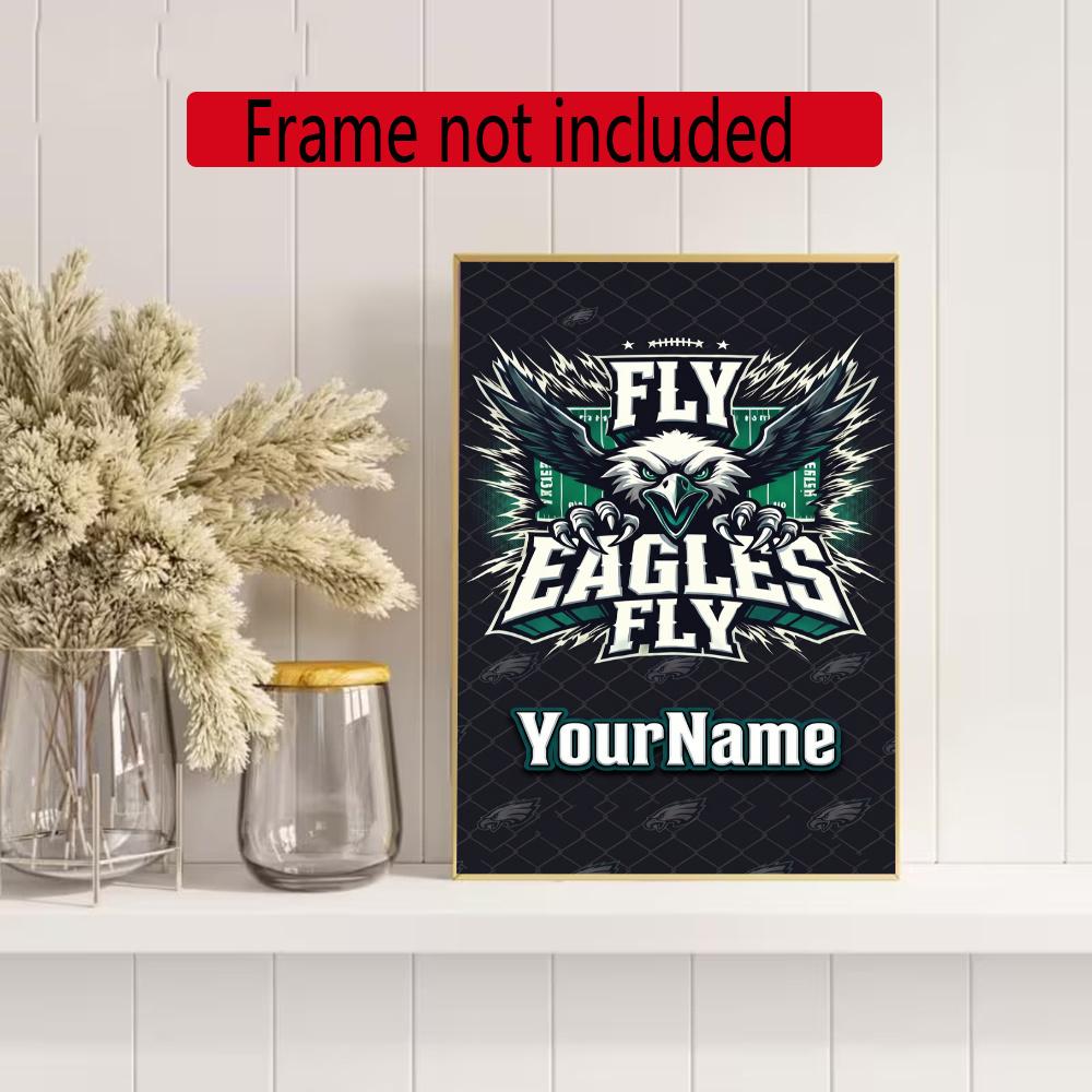 Philadelphia Eagles Personalized Name Diamond Paintings Mosaic Wall Round Diamond Art Painting Kits Embroidery Crystal Accessories Frameless
