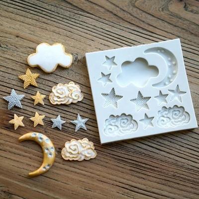 1 Stück Stern Wolke Mond Silikonform Cupcake Fondant Kuchen Dekorieren Werkzeuge Schokolade Gumpaste Formen