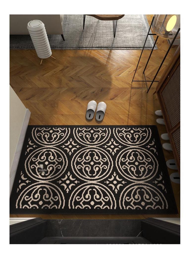 Elegant Retro Non-slip Door Mat - Wear-resistant, Cuttable Polypropylene