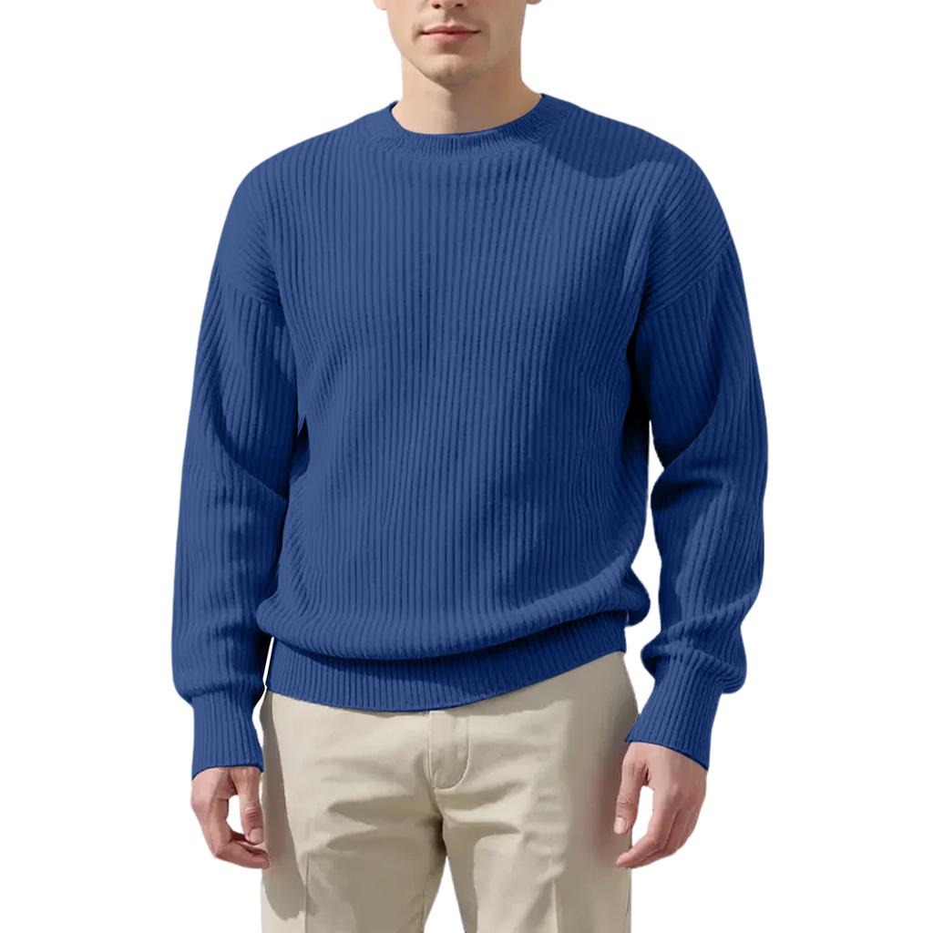 Men's Casual Loose Round Neck Sweater