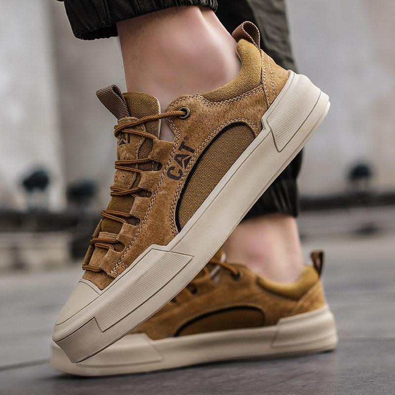New spring and summer men's and women's casual tooling shoes breathable mesh casual board shoes pigskin top layer hot-selling popular board shoes