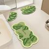 Minimalist Diatomaceous Earth Floor Mat Set Non Slip Bathroom Mat U Shape Toilet Rug Absorbent Dirt Resistant Wash Basin Door Mat
