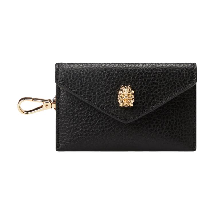

Michael Kors Simple Fashion Cow Split Leather Card Holder Wallet Women wallet Black 35R4GGZD6L-001 Basic Set (Bag+Box)