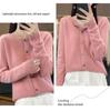 Women's Loose Cashmere Wool Cardigan – Autumn/Winter Osmanthus Stitch Knit Top