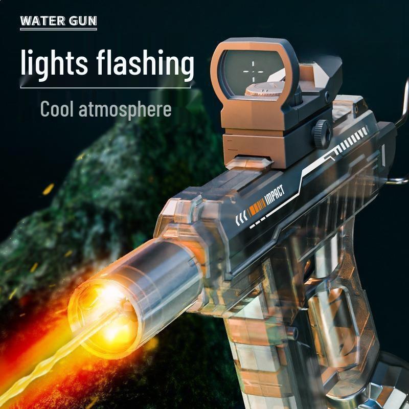 Uz Electric Water Gun: Fully Automatic, Continuous Spray, Cool Light Effects for Outdoor Water Battles