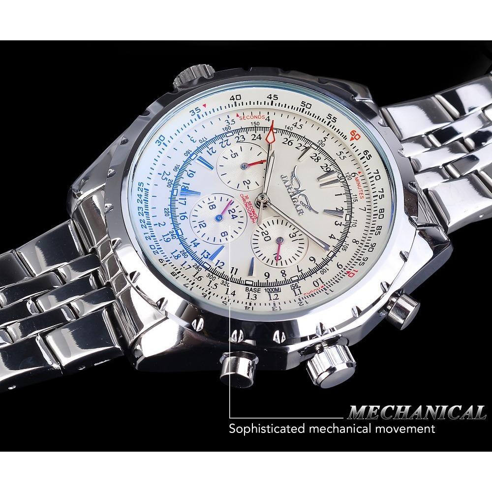 JARAGAR Pánske módne ležérne duté multifunkčné mechanické hodinky s automatickým náťahom s veľkým ciferníkom S1144-3-A