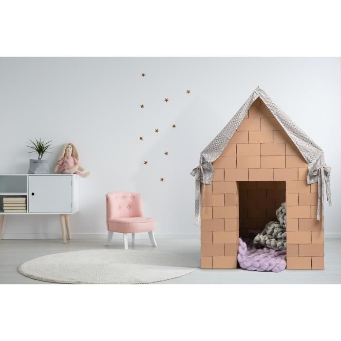 XXL Blocs de construction de bricolage Maison de jeu pour enfants, Maison de jeux de grand carton pour enfants, Kit de construction