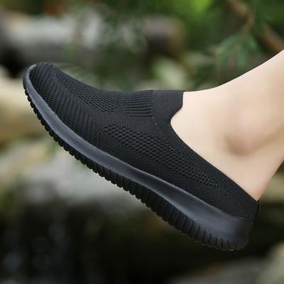 New Women's Mesh Shoes Breathable Soft Bottom Summer Sneaker Set Comfortable and Casual Women's Half Top Shoes Large Size