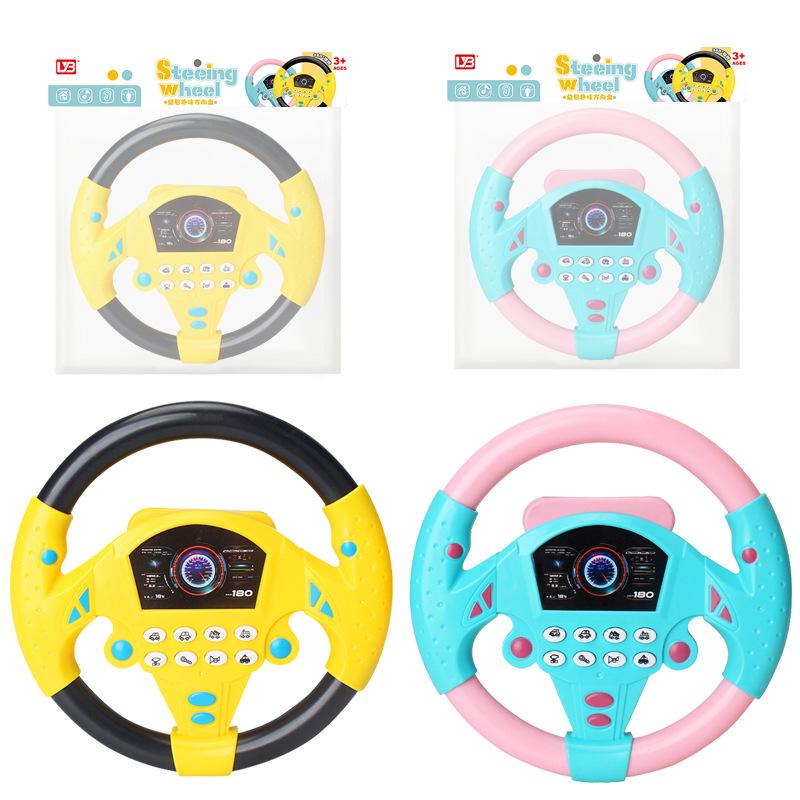 360° Rotating Musical Children's Steering Wheel: Educational Co-Pilot Toy