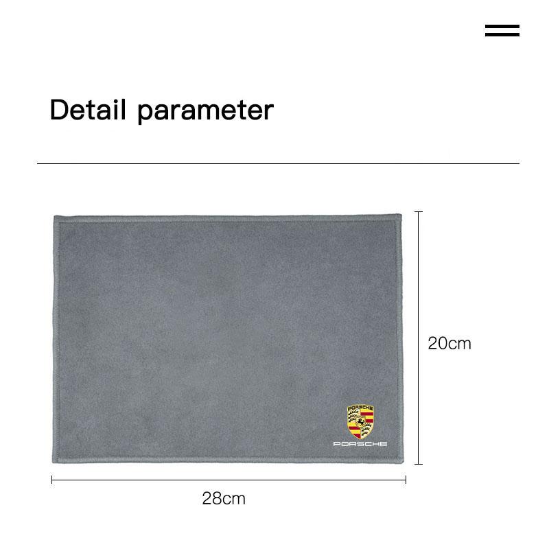 Suede Car Towel Microfiber Cleaning Drying Rag Cloth For Porsche Cayenne Panamera Macan 911 718 Taycan Boxster Cayman 918 Pajun