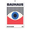 Výstava Bauhaus Geometric Retro Nástěnná umělecká reprodukce Malba na plátně Severské plakátové nástěnné obrazy poloviny století pro výzdobu obývacího pokoje