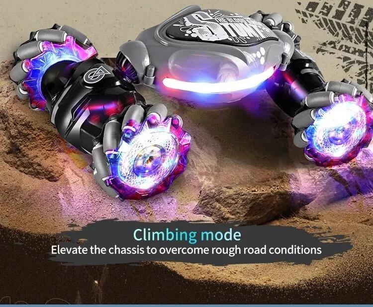 Stunt RC Car 4WD Remote Control Drift Car With Music Led Lights1:16 Gesture Induction 360° Rotating Climbing Car Electronic Toy