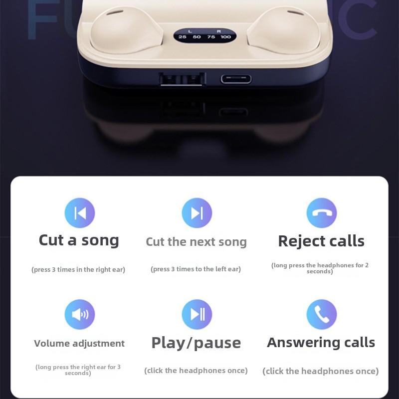 Wireless Bluetooth Creative Sleep Headphone Sports Mini Ultra Long Life Tws Bluetooth Headphone Noise Cancellation