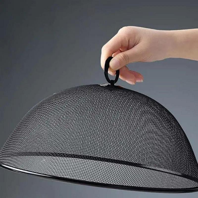 Protective Food Cover Dust Cover Mesh Anti-Flying Dish Cover Round Shape Household Cake Bread Plate for Outdoors Parties BBQs