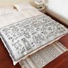 Bohemian Cotton Jacquard Throw Blanket and Bed Runner for Home or Hotel.
