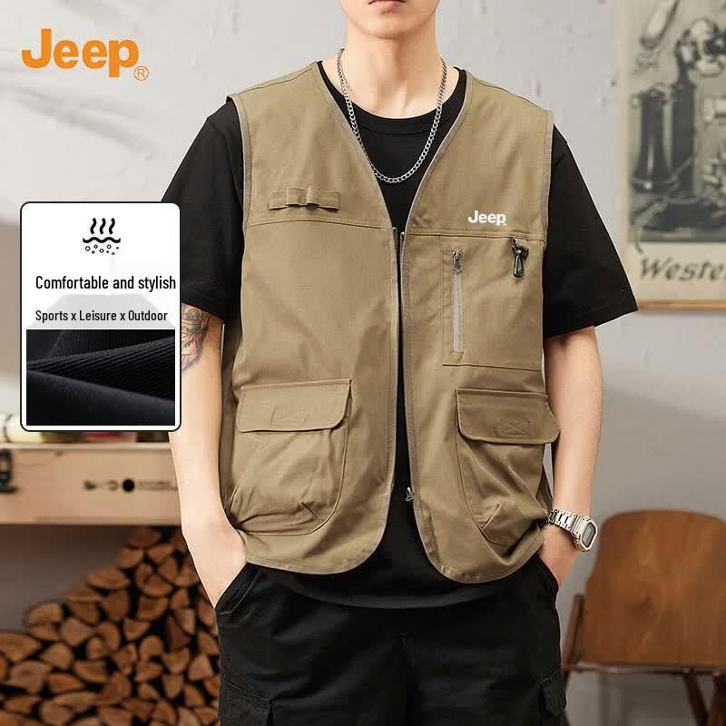 

JEEP Men s Summer Multi-Pocket Work Vest M