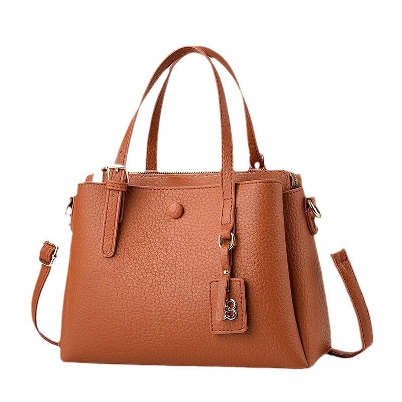 Neue trendige, stilvolle, gute Textur, Litschi-Muster, elegante, praktische Schulterhandtasche für Damen zum Pendeln