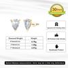 RINNTIN LZE02 Fine Jewelry Earrings 925 Sterling Silver 14k Gold Plated 8A Premium Cubic Zirconia Pear Cut Stud Earring