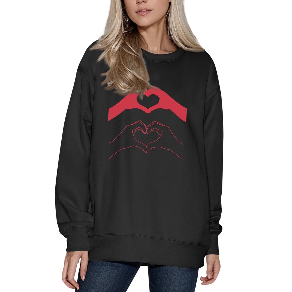 Women's Fashion Printed Long Sleeve Round Neck Sweater Top