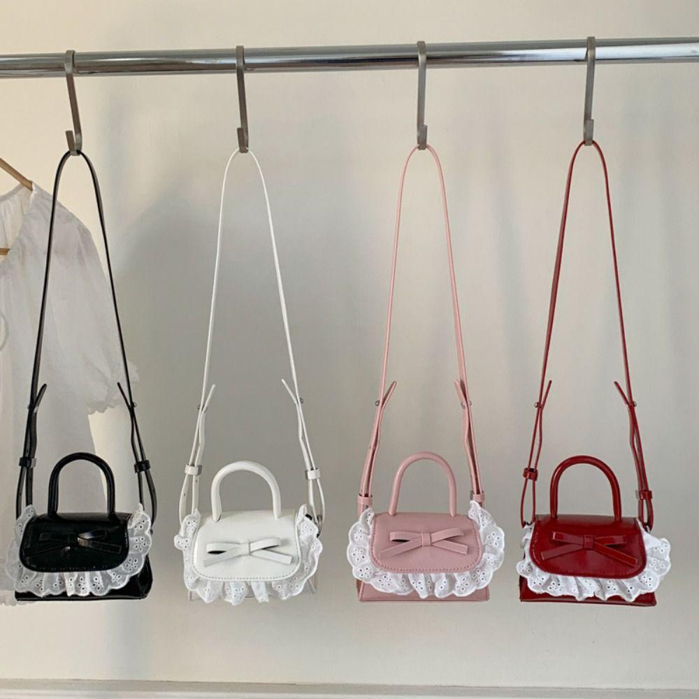 Small Bow Coin Purses PU Leather Shoulder Bag Fashion Crossbody Wallet Clutch