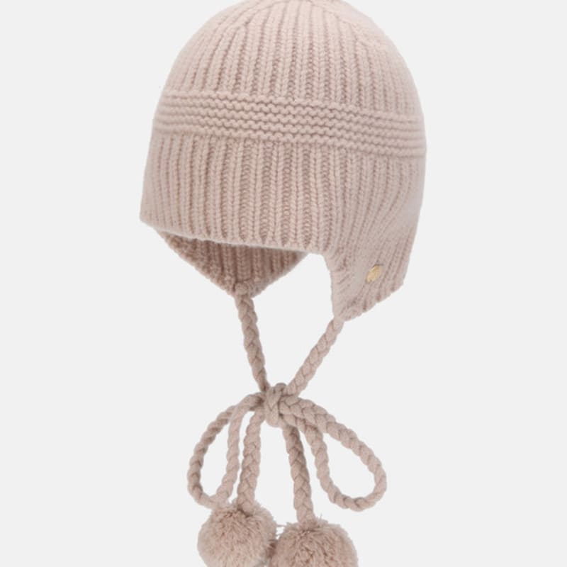 

ШАПКА-БИНИ С УШКАМИ WHITE SANDS Вязаная Крошечная (3 цвета) Black_Free