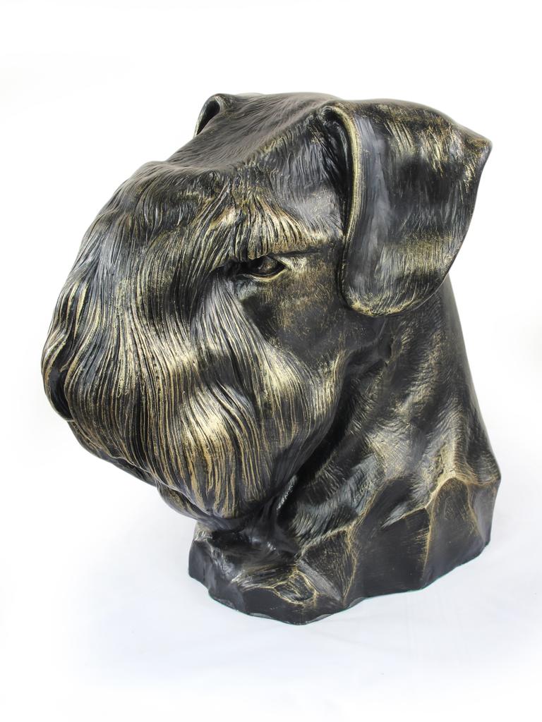 Schnauzer I - Urn for Dog Ashes, Dog Bust, Large Dog Head for Garden by Art-Dog