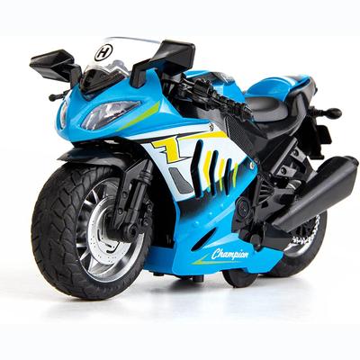 Kawasaki-Motorrad-Modellspielzeug im Maßstab 1/12 aus Druckgusslegierung, Rückziehfunktion mit Ton und Licht für die Geschenksammlung von Kindern und Erwachsenen