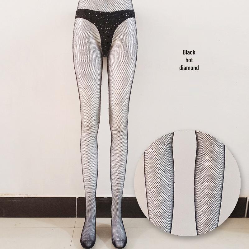 Damen Over-the-Knee Schwarze Strümpfe mit Trägern - Weiße Einteiler Strumpfhose