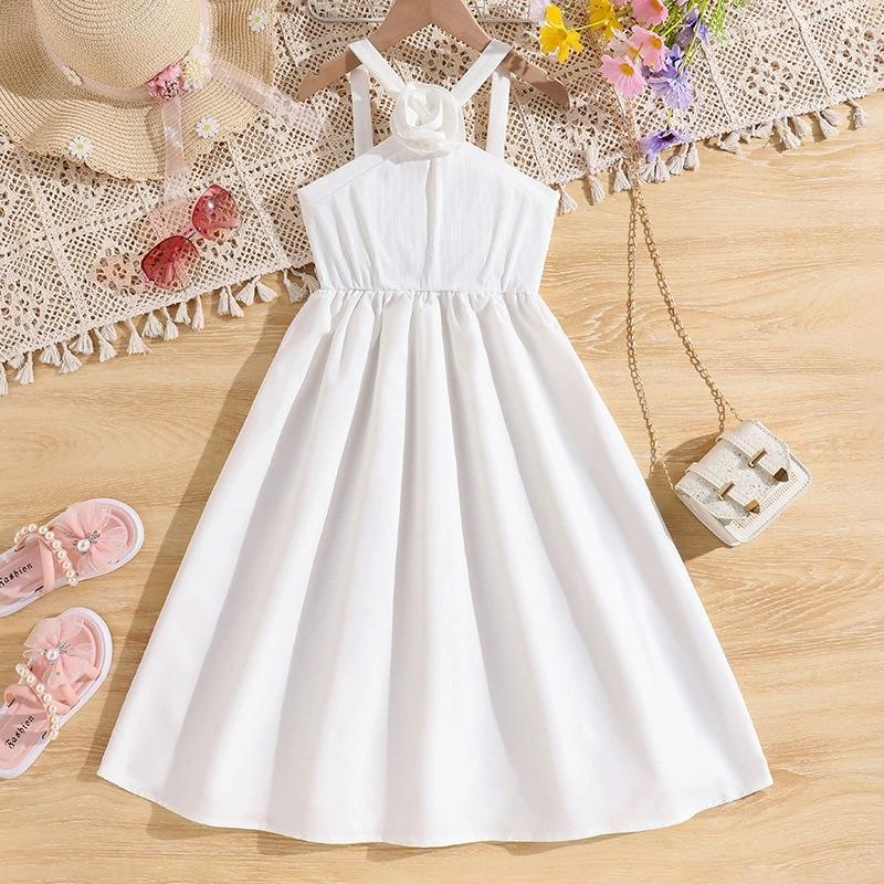 Girl Sleeveless Suspender Dress Children Kid Casual Summer Beach Sundress Princess Dresses Clothes