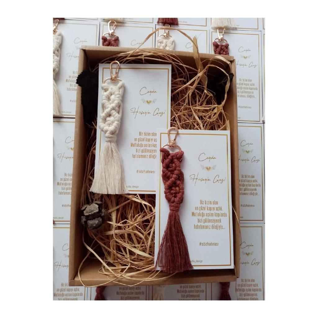 10 Stück Makramee-Schlüsselanhänger, Hochzeit, Henna, Verlobungsversprechen, Geburtstagsgeschenk, Makramee-Schlüsselanhänger