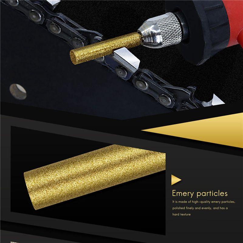 ABJI-12PCS Chainsaw Sharpener Is Suitable For Grinding Jade, Glass And Cemented Carbide With Chain Saw, 4.0Mm