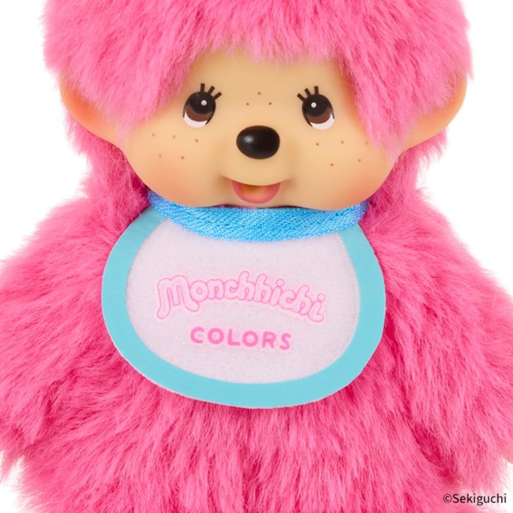 Monchichi COLORS Keychain Plush Berry Pink [Sekiguchi] Toy,