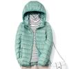 Giacca Piumino Ultraleggera da Donna Moda Coreana con Cappuccio Corta Femminile Antivento Traspirante Cappotto in Piuma