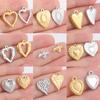 Teamer 5pcs/lot Love Heart Pendant Charms for Jewelry Making Stainless Steel Charms DIY Necklace Bracelet Accessories Supplies