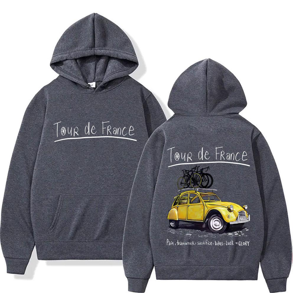 ROAD TRIP Mikina Jízda na kole Muži Ženy Mikina Outdoor Grafika auta Kreativní Silniční kolo Bílá Móda Muži Streetwear