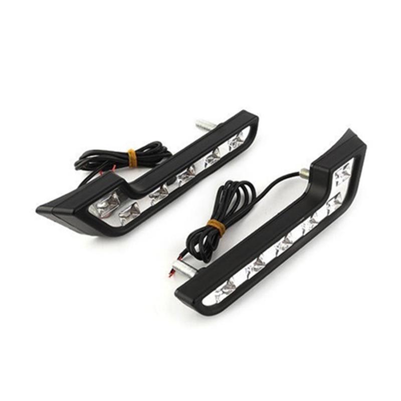 2 X Bright 6LED Super White Car Driving Lamp Fog 12V DRL Daytime Running Light